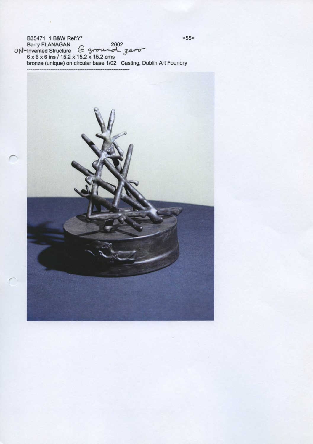 ‘Linear Sculptures in Bronze and Stone Carvings’, Waddington Galleries, London, UK (2004)